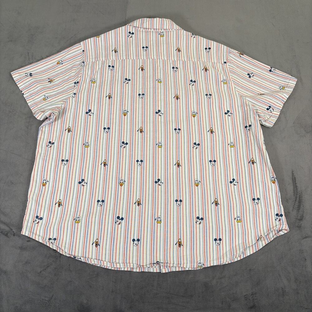 Disney Regular Men's Mickey Mouse Donald Duck Goofy Button-Down Shirt, Sz 2XL - Picture 9 of 10